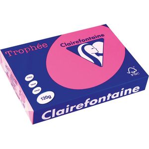 Clairefontaine - Gekleurd Papier - Felroze - 120 g/m² - 250 Vellen