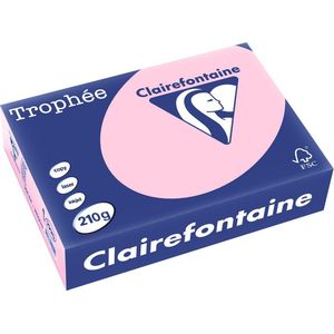 Clairefontaine - Trophée Pastel - Gekleurd Papier - Roze - 210 g/m² - 250 Vellen