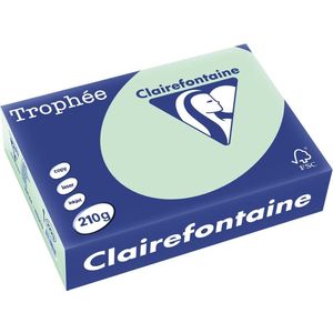 Clairefontaine - Trophée Pastel - Gekleurd Papier - Groen - A4, 210 g/m², 250 Vel