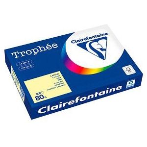 Clairefontaine - Gekleurd Papier - Geel - 80 g/m² - 500 Vellen