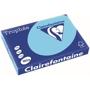 Clairefontaine - Gekleurd Papier - Helblauw - 160 g/m² - 250 Vellen