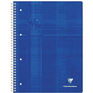 5 x Clairefontaine Collegeblock A4 90g/qm kariert Einband blau