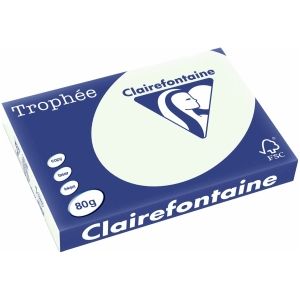 Clairefontaine Trophée Pastel, gekleurd papier, A3, 80 g, 500 vel, lichtgroen