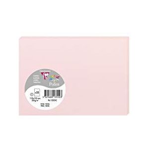 10 x Clairefontaine Karte Pollen C6 210g VE=25 Stück rosa