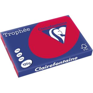 Clairefontaine - Papier A3 - Kersenrood - 120g - Pak van 250 Vel
