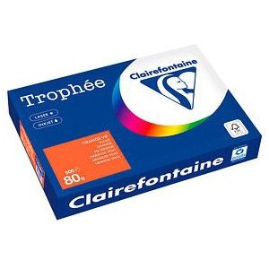 Clairefontaine gekleurd papier fel oranje 80 grams A3 (500 vel)