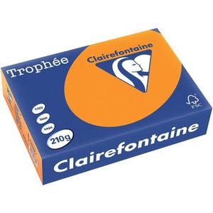 Clairefontaine Trophée Intens, gekleurd papier, A4, 210 g, 250 vel, feloranje