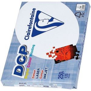 CLAIREFONTAINE Farblaser-Druckerpapier DCP, Format DIN A4, 250 g/m², 172 CIE, 125 Blatt