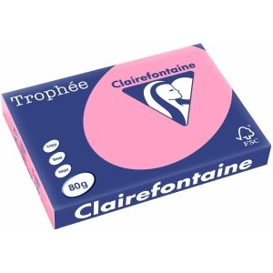 Clairefontaine - A3 - Gekleurd Papier - Felroze - 80 g/m² - 500 Vellen