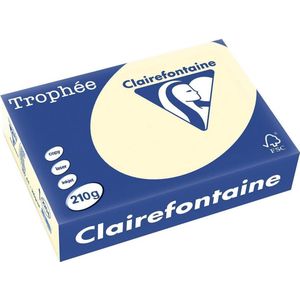 Clairefontaine Trophée Pastel, gekleurd papier, A4, 210 g, 250 vel, crème