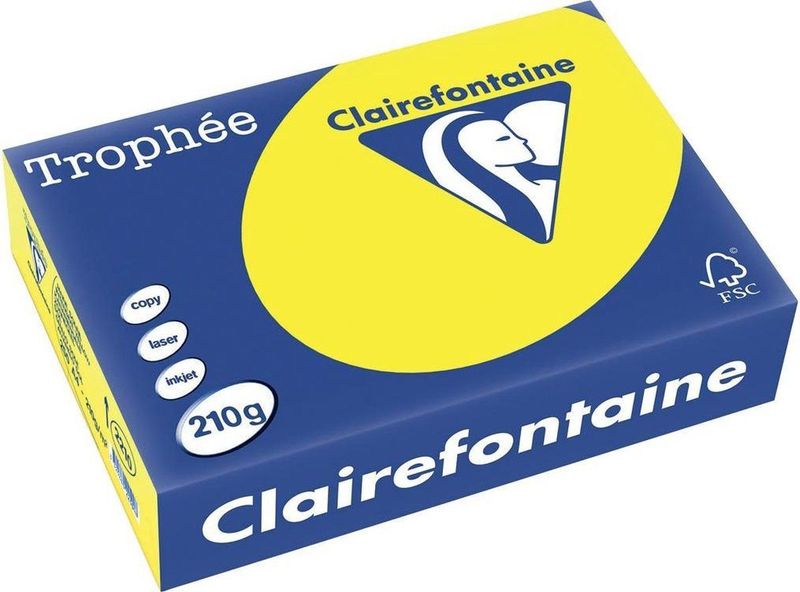 Kopierpapier Trophee A4 210g qm VE=250 Blatt kanariengelb