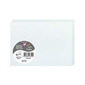 Clairefontaine 2339C – verpakking met 25 dubbele kaarten – formaat C6, 11 x 15,5 cm – 210 g/m² – kleur: blauw – uitnodigingskaarten voor evenementen en correspondentie – Pollen-serie – premium papier