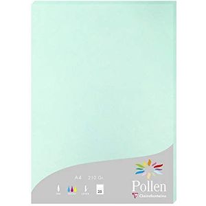 10 x Clairefontaine Papier Pollen A4 210g 25 Blatt jadegrün