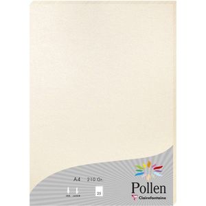 Clairefontaine Pollen papier voor inkjetprinter A4 (210x297 mm) 25 vel Crème