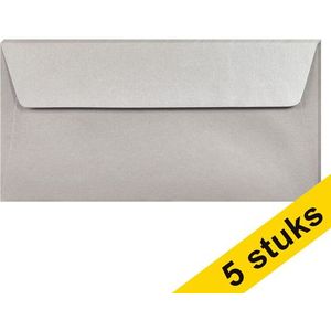 Clairefontaine gekleurde enveloppen zilver EA5/6 120 grams (5 stuks)