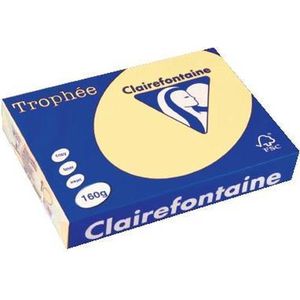 Clairefontaine gekleurd papier geel 160 g/m² A4 (250 vellen)