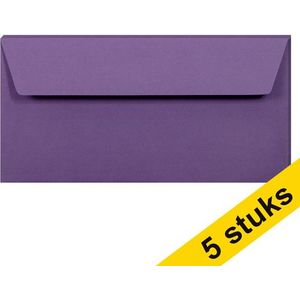 Clairefontaine gekleurde enveloppen lila EA5/6 120 grams (5 stuks)