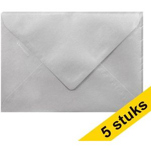 Clairefontaine gekleurde enveloppen zilver C5 120 grams (5 stuks)