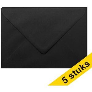 Clairefontaine gekleurde enveloppen zwart C5 120 g/m² (5 stuks)