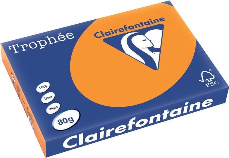 Kopierpapier Trophee A3 80g qm VE=500 Blatt neonorange