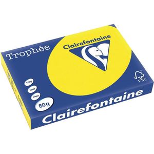 Clairefontaine Papier A3 80g fluor geel/pk500v