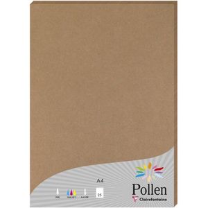 Clairefontaine Pollen papier voor inkjetprinter A4 (210x297 mm) 25 vel Bruin
