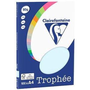 Clairefontaine Trophée - blauw - kopieerpapier- A4 80 gram - 100 vellen