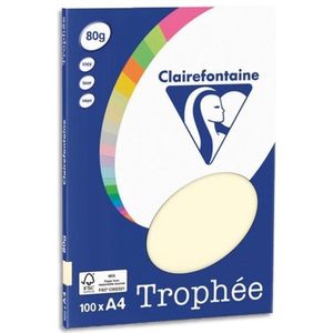 Clairefontaine Trophée - Ivoor - kopieerpapier- A4 80 gram - 100 vellen