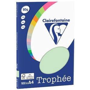 Clairefontaine Trophée - groen - kopieerpapier- A4 80 gram - 100 vellen
