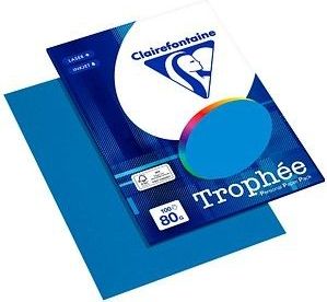 Clairefontaine Gekleurd papier Caribbean blauw A4  80 grams (100 vel)