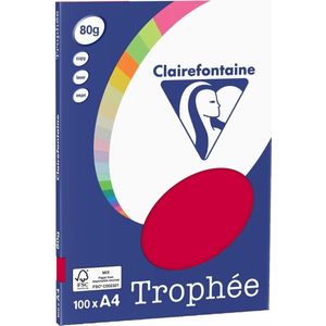 Clairefontaine Trophée - Bessen Rood - Kopieerpapier- A4 80 Gram - 100 Vellen