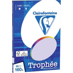 Clairefontaine Flieder A4 Farbiges Papier 160 g/m² (50 Blatt)