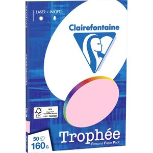 Clairefontaine Trophée - Roze - Kopieerpapier- A4 160 gram - 50 vellen