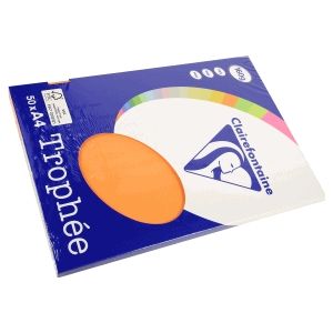 Clairefontaine Orange A4 Farbiges Papier 160 g/m² (50 Blatt)