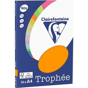 Clairefontaine Trophée - Fel Oranje - Kopieerpapier- A4 160 gram - 50 vellen