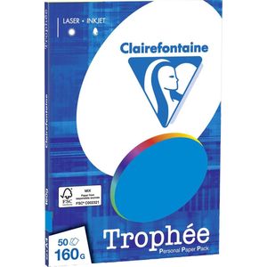 Clairefontaine Trophée - Blauw Turquoise - Kopieerpapier- A4 160 gram - 50 vellen