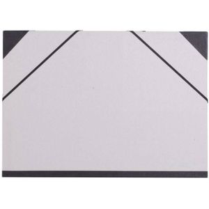 Clairefontaine 44611C tekenkarton met elastiek, 26 x 33 cm, grijs