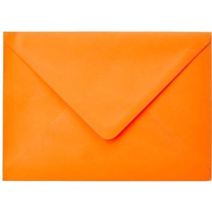 Clairefontaine 5492C – verpakking met 20 enveloppen, formaat C5, 16,2 x 22,9 cm – 120 g/m² – kleur: clementine – uitnodiging en briefwisseling – pollen-serie – premium papier glad