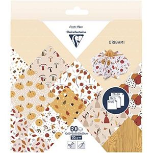 Clairefontaine - 95379 Origami papier - Herfst - 70grams - 10x10cm, 15x15cm, 20x20cm - 60vel