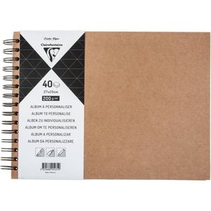 Clairefontaine Album kraftpapier met spiraal - 95430 maat 24 x 32 cm