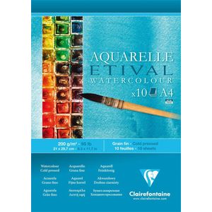 Clairefontaine Aquarelle tekenblok A4 10 vel 200 grams