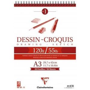 Clairefontaine Dessin croquis schetsblok 120 gr - blok A5