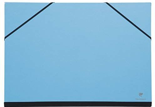 Clairefontaine 144707C – een tekenkarton met elastische sluiting, 37 x 52 cm, turquoise