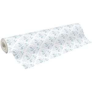 Clairefontaine 202056C - een spoel cadeaupapier - Excellia papier 80 g - formaat: 50 x 0,70 m - motief: hert, spar, blauw/wit - geschenkverpakking, ideaal voor professionele verpakkingen