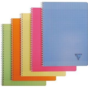 5 x Clairefontaine Spiralbuch A4 Linicolor Seyes-Lineatur 90 Blatt far
