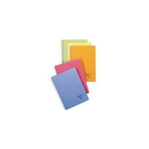 5 x Clairefontaine Spiralheft A5 kariert farblich sortiert VE=90 Blatt