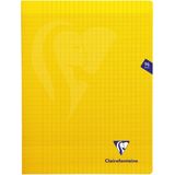 Clairefontaine 343361C - Mimesys Geel Geniet schrift - 24x32 cm - 96 Grote ruiten pagina's - 90 g wit papier - Polypropyleen kaft