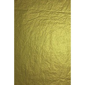 Clairefontaine - Ref 393775C - Gevouwen tissuepapier (Pack van 4 vellen) - 50 x 75cm formaat, 18gsm papier - Geschikt voor gebruik in geschenkzakken of knutselen - Goud
