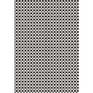 Clairefontaine - Ref 393815C - Gevouwen Tissue Paper (Pack van 4 vellen) - 50 x 70cm formaat, 18gsm papier - Geschikt voor gebruik binnen geschenkzakken of knutselen - zwart en goud cirkels