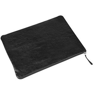 Clairefontaine 410007C – universele platte tas, 23 x 32 cm, van echt lamsleer, zwart